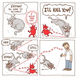 caturday:  Cat vs. Satan 