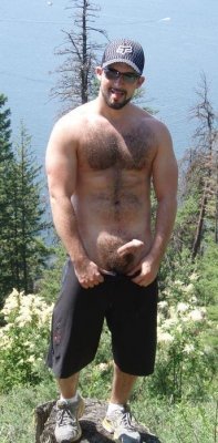 Let&rsquo;s go in the woods and take care of that!  [ #gayporn #gay #porn #boner #hardon #bear #hairy ]