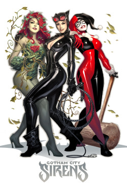 adam-west:  dcplanet:  Gotham City Sirens by Alex Garner  their faces are so unusual and HOT 