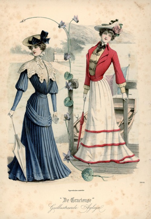Old Rags - Walking suits, 1901 the Netherlands, De Gracieuse