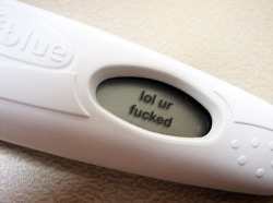 toptumbles:  Smart ass pregnancy test 