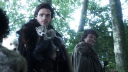 only reblogging because of theon&rsquo;s face LOOOOOOOOOL(plus cutie direwolves, but mainly theon&rsquo;s face)