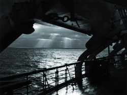 Shortly before arrival in The Promised Land photo by Henry Ries aboard Bremen, 1938