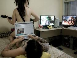 bellalaghostie:  I NEED this in my life more than anything. To find a guy I can play video games, scroll through the internet, eat food, watch movies, and fuck. All while naked :) Dream scenario right here, just saying.   Haha are you kidding? that&rsquo;