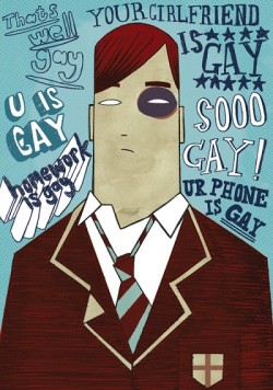 degrees-of-illustration:  Donough O’Malley - Illustration about homophobia in schools. 