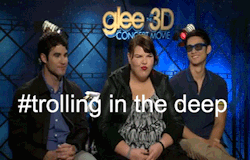 klaine-train-deactivated2011082:  Interviewer: A potter musical possibly? Darren: Yeah, a potter musical would be interesting. Wouldn’t that be cool? Ashley: Gosh, someone should do that! Harry: Someone should do that. Darren: Yeah, someone should do