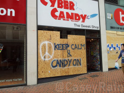 birminghamriots2011:  Inspiring sign on the front of CyberCandy today in Birmingham :)