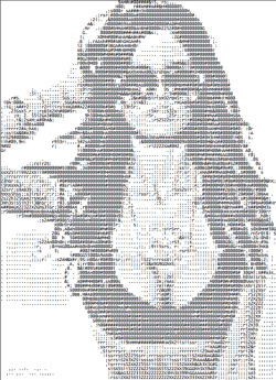This may be the coolest fan art I&rsquo;ve gotten in awhile. Take a look at it&hellip; now squint.  All done via text. Very cool. Thank you Denise!