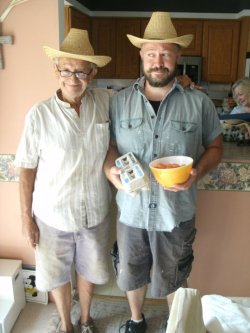 theadventuresofmichaelpawlak:  Happy Father’s Day, Pops (pic is from 2 years ago - there was a lot going on here)   &ldquo;Pawlaks con huevos&rdquo;. Need that recipe. Also, one for &ldquo;Justice&rdquo;. I have the original, but I need one that&rsquo;s