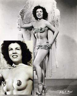Occasionally, Theatre owners in conservative regions were forced to &ldquo;customize&rdquo; promotional photos for use in newspaper ads, etc.. Usually by adding clothing to the showgirls, that wasn&rsquo;t there originally.. This photo of Gee Gee Joy,