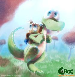 videogamenostalgia:  And So the Adventure Returns - by Tofu93  Oh man, does anyone remember Croc? I used to love Croc, I&rsquo;d play it over and over and over again with my siblings
