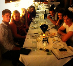 thefinestthings21:  The Vampire Diaries cast out to dinner. via @mcqueeninchains 