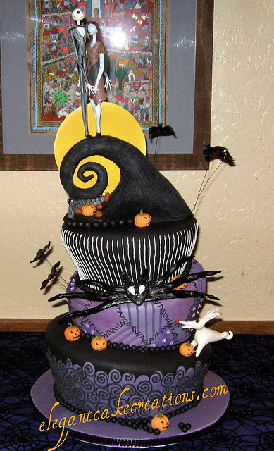 Nightmare Wedding Cake by elegantcakesaz on Flickr.
