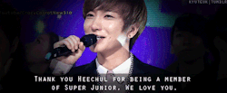 kyuteuk:  Thank you Heechul, really. Thank you.  heechul thanQ ^^ every true ELF Will wait don&rsquo;t worry heenim =&rsquo;)