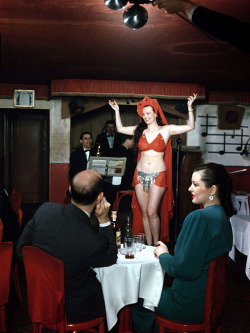 A nice color photo of dancer Lois DeFee performing at &lsquo;Club Nocturne&rsquo; on NYC&rsquo;s infamous 52nd Street; sometime in July of 1948..