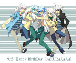 doesnt-go-in-curry:  noselfpreservation:  HUG ALL THE BAKU  that’s even more Bakuras than usual. …still missing one! XD 