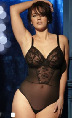 curveappeal:   Laura Wells  for Marisota 36E bust, 32 inch waist, 42 inch hips 