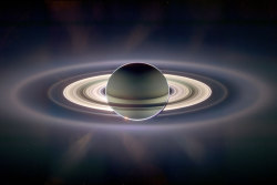 n-a-s-a:  In the Shadow of Saturn -In the shadow of Saturn, unexpected wonders appear. The robotic Cassini spacecraft now orbiting Saturn drifted in giant planet’s shadow for about 12 hours in 2006 and looked back toward the eclipsed Sun. Cassini