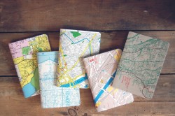 desert-dreamer:  Recycled city map notebooks.  