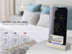 runningfrom-thetruth:  thewisepickle:  migorence:  An alarm clock which will only switch off if you smile at it. A genius and potentially catastrophically annoying concept by  Kim Jungwoo. Want one! haha  I need this!  woah… 