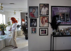 Elvis photos hanging in the home of Tempest Storm..