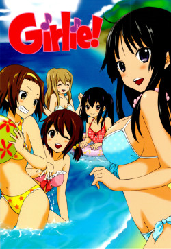 Girlie! (Part 2 only &ndash; Secret Idol 3) by Tachinomi-ya There are four different stories in this doujin, but only one is yuri. The art is pretty mediocre. A K-On! yuri doujin that contains schoolgirls, pubic hair, censored, toys (dildo, strap-on),