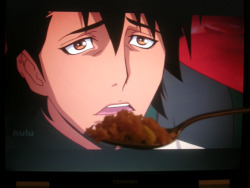   W-well&hellip;.we had fried rice for dinner and..I wanted to share mine with Kotetsu ;u;