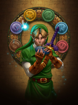 fuckyeahocarinaoftime:  Musician of Time — Link by KrisCynical 
