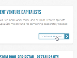 Dribbble: WestMill Capital &ldquo;Continue Reading&rdquo; button, hover state