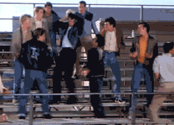 highsexanddrunkmartians:  undelineable:  The guy all the way to the right is twerkin’ it.   I love Grease