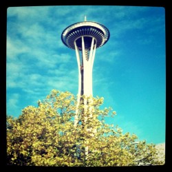 Space needle (Taken with instagram) &hellip;taken out of a MOVING vehicle, first try. Seriously. How did this picture even happen?