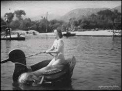 olivia-deh:  wutheringeyre:   Olivia De HavillandOn a duck boat water thing.    