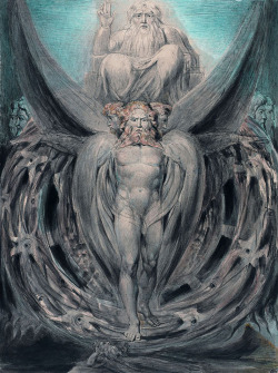 aenorlemusae:  The Whirlwind: Ezekiel’s Vision of the Cherubim and Eyed Wheels, circa 1803-1805,William Blake 