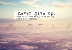  10 Reasons To Never Give Up 1. As long as you are alive, anything is possible.The only valid excuse you have to give up is if you are dead. As long as you are alive (and healthy and free) you have the choice to keep trying until you finally succeed.