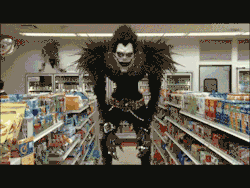 skrillexr3m1x:  i’m not gonna lie i want like a statue or robot of ryuk from the live action i’ll put it out for halloween 