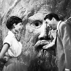 missavagardner:  For the famous “Mouth of Truth” scene, Gregory Peck ad-libbed the joke where he pretends that his hand was bitten off in the mouth of the stone carving. He borrowed the gag from Red Skelton. Prior to filming the scene, Peck told director