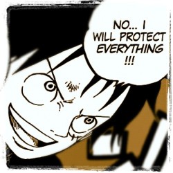 vancitywizardry:  Protect everything. #luffy #onepiece (Taken with instagram) 