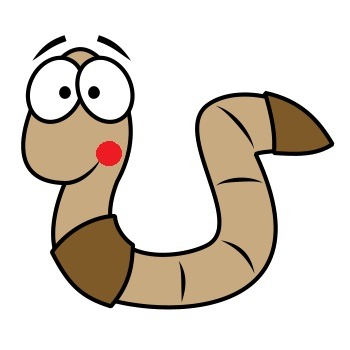 Worm clip art black and white