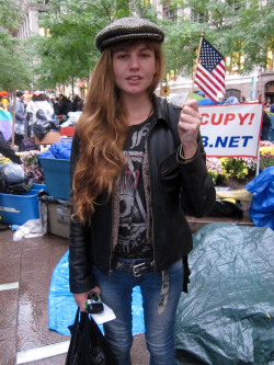 nettierharris:  Nettie Harris at Zuccotti Park today supporting Occupy Wall Street.  All of the camera crews tried to jump all of my Nettie photos!  Brad-Elterman 
