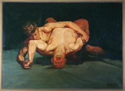 necspenecmetu:  George Benjamin Luks, The Wrestlers, 1905 