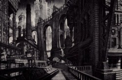  Anton Furst’s Gotham Of Gotham City’s later iterations, the city undergoes a great transformation into fully-realized dystopia, as evidenced by the Gotham of Batman: The Destroyer Series and Anton Furst’s conceptual drawings for Tim Burton’s Batman. In