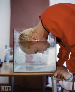   &ldquo;Especially with hip-hop, the way people tend to pose is pretty predictable, and I wanted something that was outside of that,&rdquo; Buck says of his portrait of the Detroit rapper dunking his head in a fish tank. &ldquo;This was just something