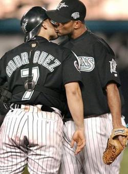 hotrufftrade:  What team is this and who’s the player facing us?  Florida Marlins, but I don&rsquo;t know the player. 