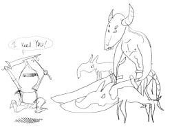 monkeysuitless:  Can you tell I’ve been playing to much Dark Souls?  My boyfriend playing Dark Souls. STOP RUNNING AT THE CAPRA DEMON!!!