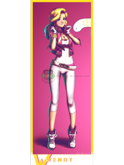 ctchrysler:  Eel gijinka madness continuesss!  This will be my first eel’s special lady friend :D Wendy © Caleb Thomas ***click image for larger version*** 