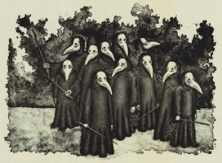  The Black Death Plague Doctor: A plague doctor was a special medical physician who saw those who had the Bubonic Plague. In the seventeenth and eighteenth centuries, some doctors wore a beak-like mask which was filled with aromatic items. The masks