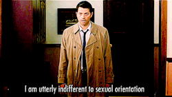 mishasminions:  drunkenwords:  “Some pretty boy angels share profound bonds with bow-legged hunters with daddy issues, because their asexuality doesn’t mean they can’t love. GET OVER IT.” - [x]  CAS EXPRESSING HIS LOVE FOR DEAN OVER AND OVER AND