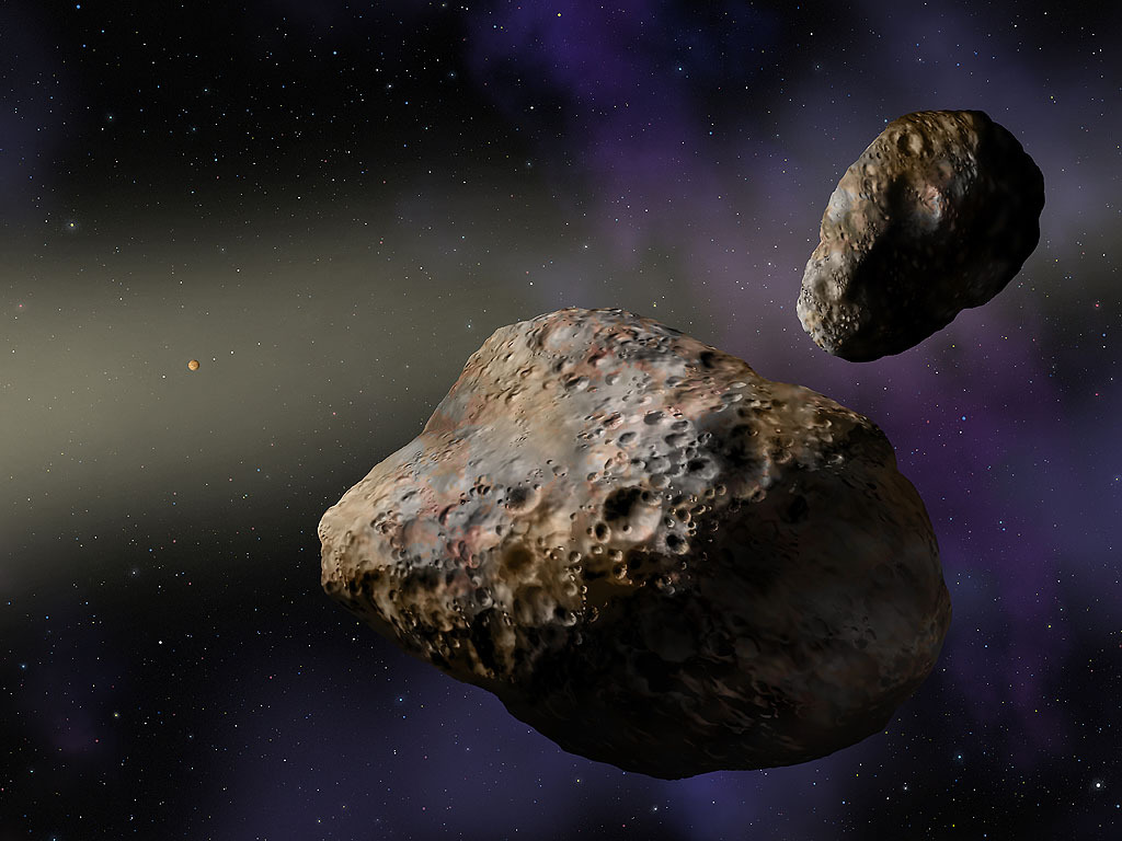 Asteroids hitting jupiter