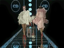 jack-e-chan:    Nadine Strittmatter @ Christian Dior F/W 2003, pushing down a PETA protestor who interrupted the show   i like how the model is all “work it gurl” in the last frame she walks away like “fuck this im outta here”!