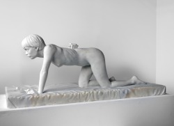 Thom Puckey, Isabelle Schiltz as Crawling Figure, statuario marble, 2010. photo by Francesco Ozzola